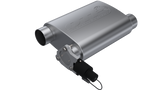 QTP 3in Weld-On 304SS Screamer Muffler w/Bolt-On QTEC Electric Cutout - 13300C