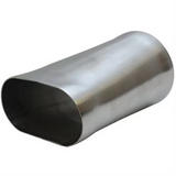 Granatelli 3.0in Round to 3.0in Oval Weld In Exhaust Adapter - 313531