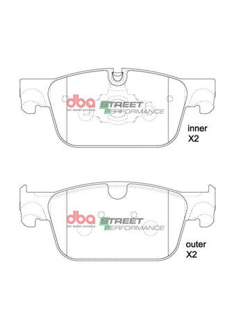 DBA 19-22 Volvo S60 (322mm Front Rotor) Rotor Front SP Performance Brake Pads - DB15250SP