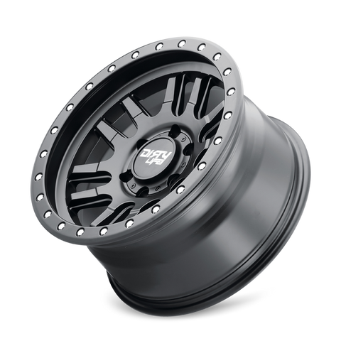 Dirty Life 9309 Canyon Pro 17x9/5x127 BP/-12mm Offset/71.5mm Hub Matte Black Wheel - Not Beadlock - 9309-7973MB12