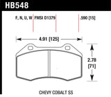 Hawk Renault Clio / Cobalt SS DTC-70 Front Brake Pads - HB548U.510