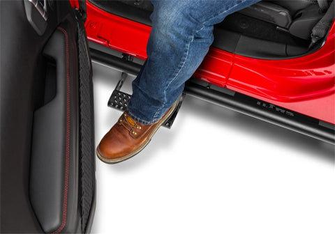 N-Fab 2022 Nissan Frontier CC (All Beds) SRW RKR Rails - Cab Length - 1.75in - Tex. Black - N224RKRCC