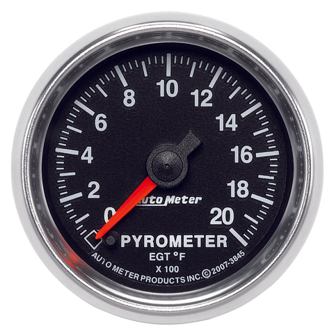 Autometer GS 0-2000 degree F Full Sweep Electronic Pyrometer Gauge - 3845