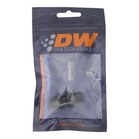 DeatschWerks 6AN ORB Male to 6AN ORB Male Swivel Adapter - Anodized Matte Black - 6-02-0423-B