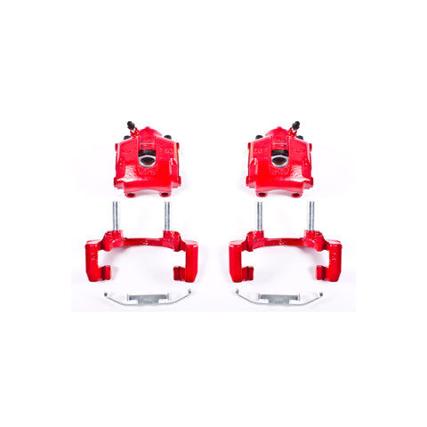Power Stop 2000 BMW 323Ci Rear Red Calipers w/Brackets - Pair - S2640