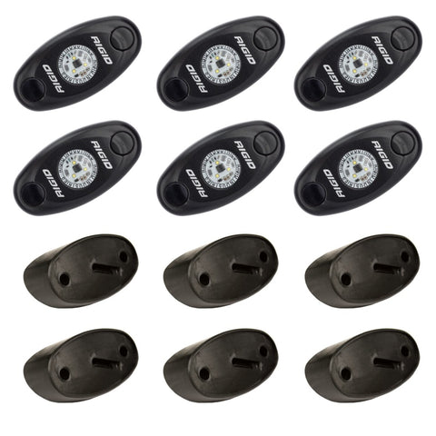 Rigid Industries Rock Light Kit- Cool White (6 lights) - 400253