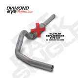 Diamond Eye KIT 4in CB MFLR RPLCMENT PIPE SGL AL: 94-97 FORD 7.3L F250/F350 PWRSTROKE - K4310A-RP