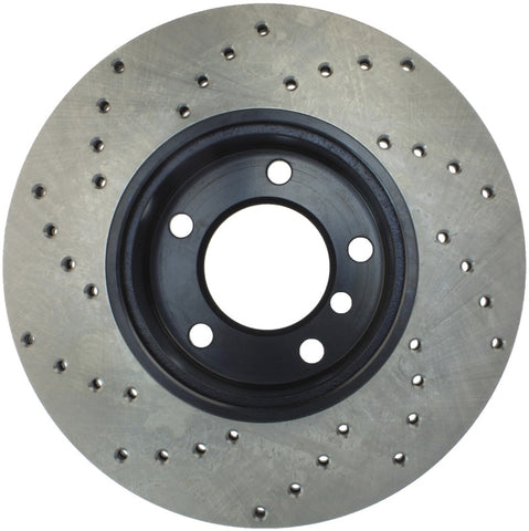 StopTech 08-10 BMW 128i Cross Drilled Left Front Rotor - 128.34077L