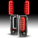 ANZO 1987-1996 Ford F-150 LED Taillights Black Housing Clear Lens (Pair) - 311350