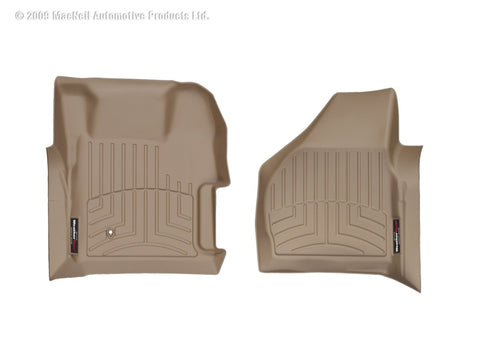 WeatherTech 08-10 Ford F250/F350/F450/F550 Super Duty Regular Cab Front FloorLiner - Tan - 451261
