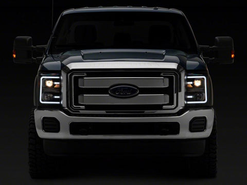 Raxiom 11-16 Ford F-250 Super Duty LED Projector Headlights - Blk Housing (Clear Lens) - SD3620