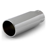 Banks Power Tailpipe Tip Kit - SS Round Straight Cut - Chrome - 3.5in Tube - 4.38in X 12in - 52922