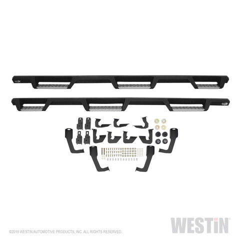 Westin/HDX 07-18 Chevrolet Silverado 2500 6.5ft Drop Wheel to Wheel Nerf Step Bars - Textured Black - 56-5345752