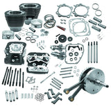 S&S Cycle 00-06 BT 124in Hot Set Up Kit w/ S&S Cylinder Heads - Wrinkle Black - 900-0565
