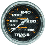 Autometer Ultra-Lite Carbon Fiber 2-5/8in Transmission Temp 140-280 Deg F - 4851