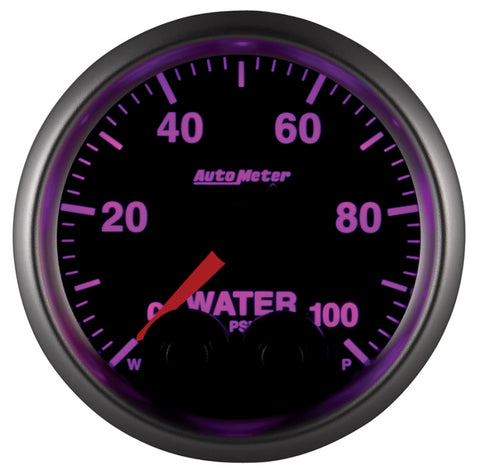 AutoMeter Gauge Water Press 2-1/16in. 100PSI Stepper Motor W/Peak & Warn Elite - 5668