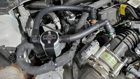 J&L 17-20 Lincoln Continental/MKZ 3.0L EcoBoost Passenger Side Oil Separator 3.0 - Clear Anodized - 3079P-C