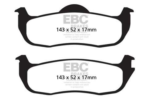 EBC 04-05 Infiniti QX56 5.6 Yellowstuff Rear Brake Pads - DP41707R