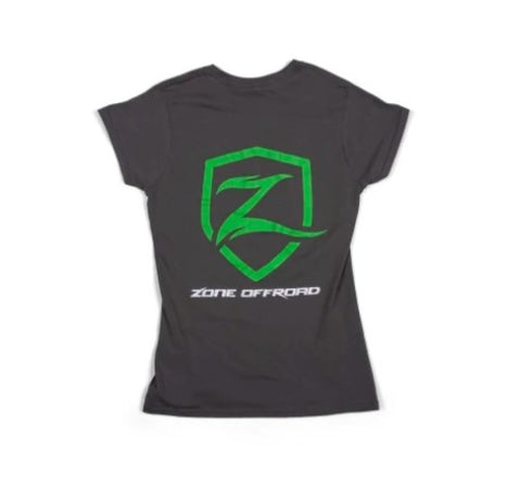 Zone Offroad Charcoal Gray Premium Cotton T-Shirt w/ Zone Offroad Logo - Womens - Large - ZONU9163L