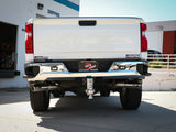 aFe Large Bore-HD 4in 409SS DPF-Back Exhaust System w/Polished Tips 20 GM Diesel Trucks V8-6.6L - 49-44126-P