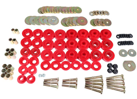 Energy Suspension 65-67 Chevrolet Biscayne/Bel Air/Caprice/Impala Body Mount Set w/ Hardware - Red - 3.4172R