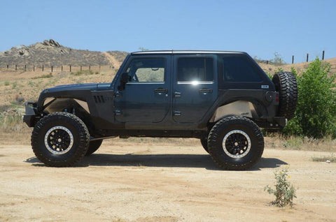 DV8 Offroad 07-18 Jeep Wrangler JK 2 Piece Fast Back Hard Top 4 Door - Black (DS Only) - HT07FB42