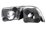 ANZO 1996-2000 Honda Civic Coupe Taillights Black - 221062