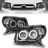 ANZO 2006-2009 Toyota 4Runner Projector Headlights w/ Halo Black - 111320