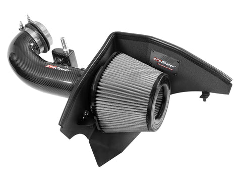 aFe 19-21 GM Trucks 5.3L/6.2L Track Series Carbon Fiber Cold Air Intake System W/ Pro Dry S Filters - 57-10015D