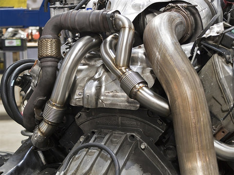 aFe Twisted Steel Power Package Up-Pipes / Manifold 08-10 Ford Diesel Trucks V8 6.4L (td) - 48-33016-PK