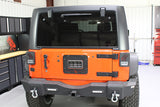 Fishbone Offroad 07-18 Jeep Wrangler JK Aluminum Tailgate Plate - Black Textured Powdercoat - FB31042