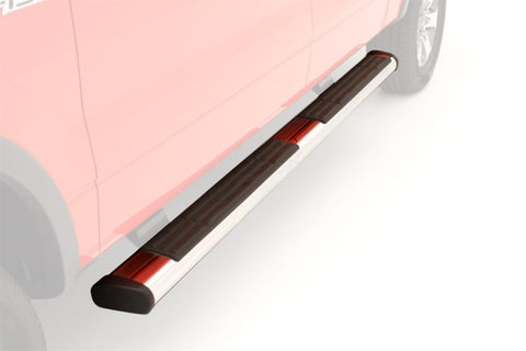Lund 07-17 Chevy Silverado 1500 Crew Cab 6in. Oval Straight SS Nerf Bars - Polished - 24310564