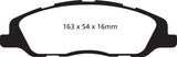 EBC 13-14 Ford Mustang 3.7 (A/T+Performance Pkg) Redstuff Front Brake Pads - DP31868C
