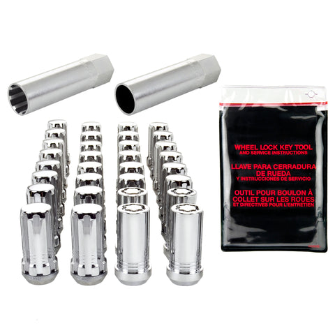 McGard SplineDrive Tuner 8 Lug Install Kit w/Locks & Tool (Cone) M14X1.5 / 1in. Hex - Chrome - 65810