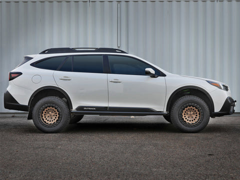 aFe POWER 20-23 Subaru Outback H4 2.4L (t) / H4 2.5L Terra Guard Trail Slider Steps - Black - 79-27003