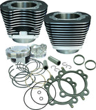 S&S Cycle 99-06 BT 97in Big Bore Cylinder Kit - Wrinkle Black - 910-0205