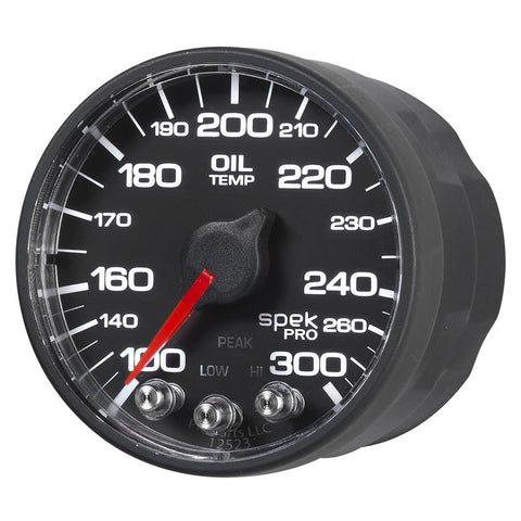 Autometer Spek-Pro 52.4mm 100-300 F Deg Digital Stepper Motor Oil Temp Gauge - P322328