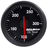 Autometer Airdrive 2-1/6in Oil Temp Gauge 100-300 Degrees F - Black - 9140-T