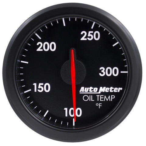 Autometer Airdrive 2-1/6in Oil Temp Gauge 100-300 Degrees F - Black - 9140-T