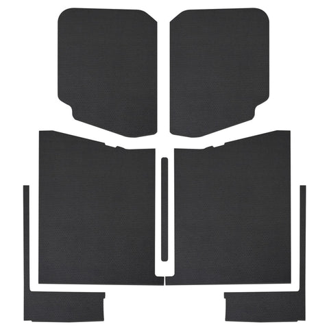 DEI 20-22 Jeep Gladiator JT 4-Door Boom Mat Complete Headliner Kit - 7 Piece - Black Leather Look - 50187