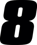 Hardline Dirt Digits 3pk 4 in. - High Gloss Number 8 - Black - DD43B-8