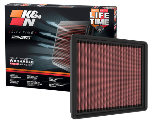 K&N 2020 Ford Escape Hybrid L4-2.5L Replacement Air Filter - 33-5122