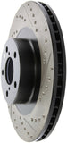 StopTech 02-10 Subaru WRX Slotted & Drilled Left Front Rotor (exc. STi) - 127.47018L