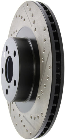 StopTech 02-10 Subaru WRX Slotted & Drilled Left Front Rotor (exc. STi) - 127.47018L