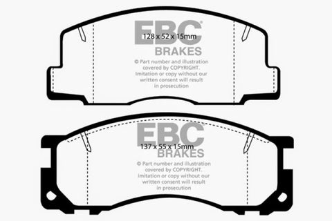 EBC 90-93 Toyota Previa Rear Drums Ultimax2 Front Brake Pads - UD500