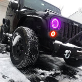 Oracle Jeep Wrangler 07-17 LED Waterproof Turn Signal Halo Kit - Amber - 2931-005