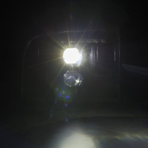 AlphaRex 05-07 Ford F250/350/450/550 Super Duty PRO-Series Proj. Headlights Blk w/Seq Sig. + SWB DRL - 880315