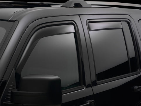 WeatherTech 14+ Chevrolet Silverado Double Cab Front and Rear Side Window Deflectors - Dark Smoke - 82740