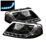 Spyder Volkswagen Passat 01-05 Projector Headlights DRL Black High H1 Low H1 PRO-YD-VP01-DRL-BK - 5012302