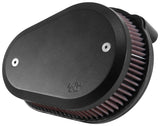 K&N 00-16 Harley Davidson Street Metal Intake System Flare Black - RK-3932B
